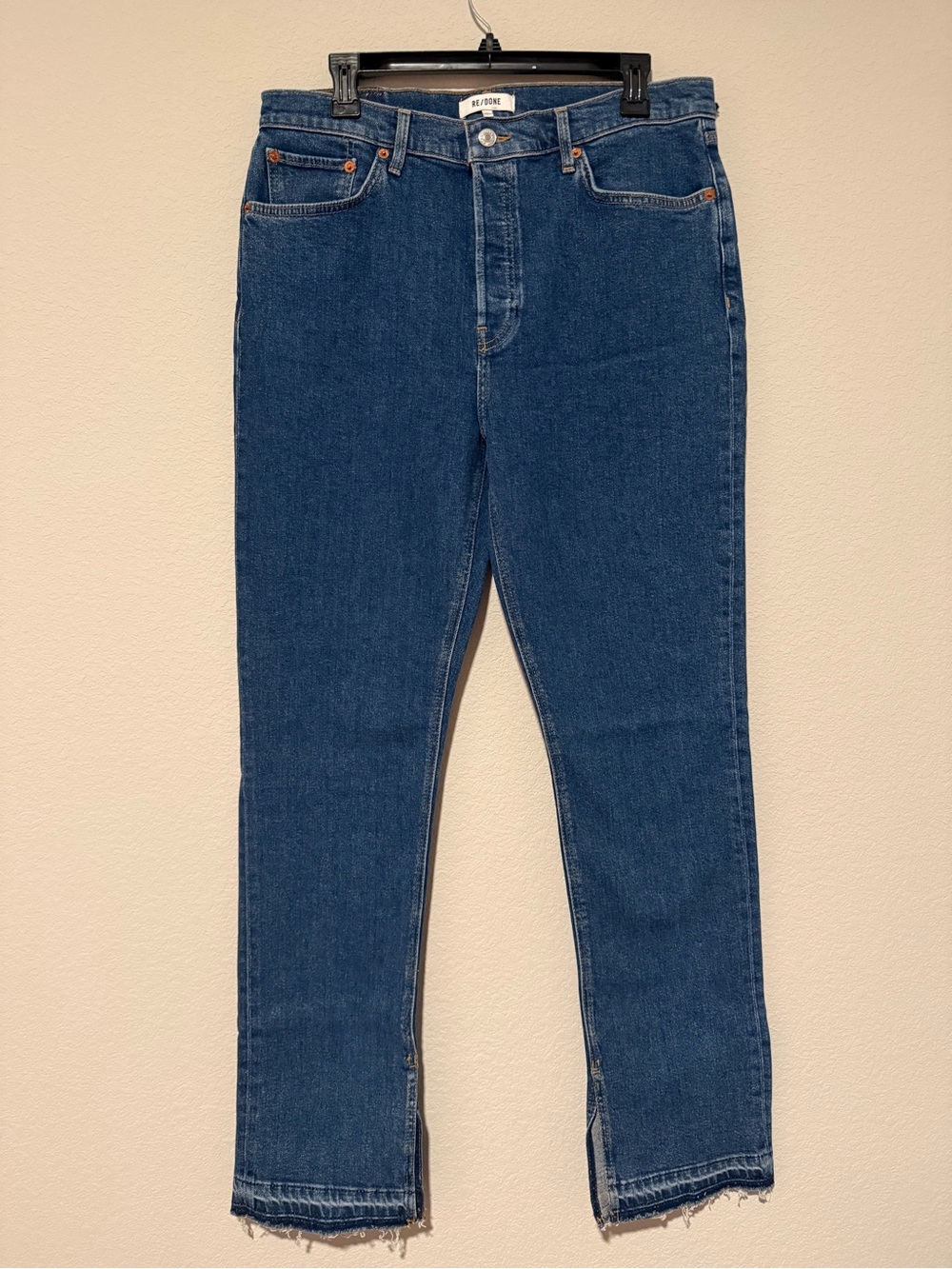 Re/Done high rise skinny boot western rise jeans